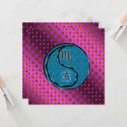 Scorpio & Water Boar カード (正面/裏面インサイチュ)