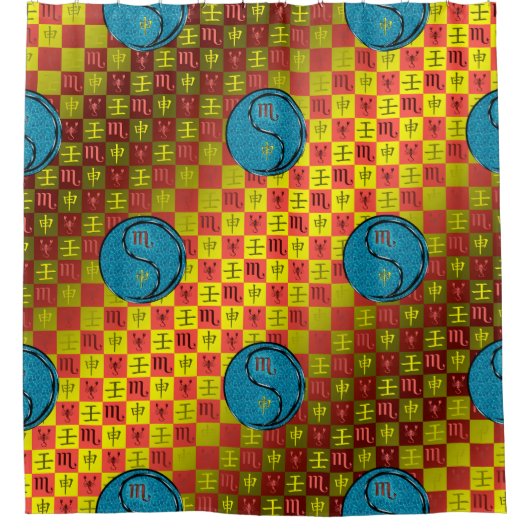 Scorpio & Water Monkey シャワーカーテン (正面)