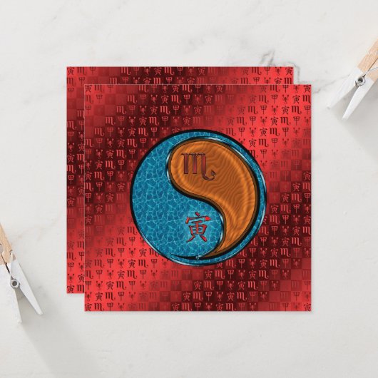 Scorpio & Wood Tiger カード (正面/裏面インサイチュ)