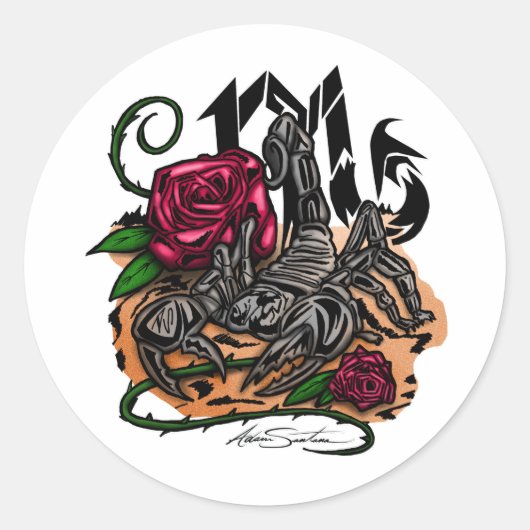 Scorpio - Zodiac ラウンドシール (正面)