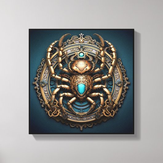 Scorpio Zodiac Art Canvas – Mechanica Astralis キャンバスプリント (正面)