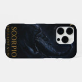 Scorpio Zodiac Art – Dark Celestial Scorpion iPhoneケース (裏面横)