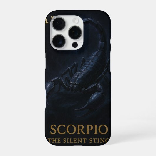 Scorpio Zodiac Art – Dark Celestial Scorpion iPhoneケース (裏面)