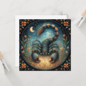 Scorpio Zodiac Astrology Sign Celestial Birthday カード (正面/裏面インサイチュ)