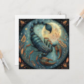 Scorpio Zodiac Astrology Sign Mystical Birthday カード (正面/裏面インサイチュ)