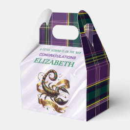 Scorpio Zodiac Baby Shower 4"w x 2.5"l x 5"h フェイバーボックス