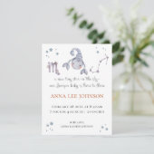 Scorpio Zodiac Birth Announcement シーズンカード (スタンド正面)