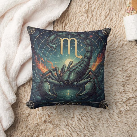 Scorpio Zodiac Celestial クッション (ブランケット)