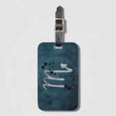 Scorpio zodiac constellation black & silver  ラゲッジタグ (正面縦)