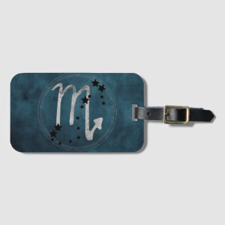 Scorpio zodiac constellation black & silver  ラゲッジタグ