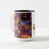 Scorpio Zodiac Galaxy Design – Mystical Astrology  ツートーンマグカップ (正面左)