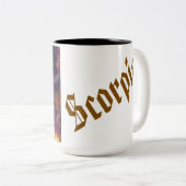 Scorpio Zodiac Galaxy Design – Mystical Astrology  ツートーンマグカップ (正面右)
