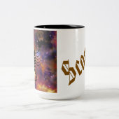 Scorpio Zodiac Galaxy Design – Mystical Astrology  ツートーンマグカップ (中央)