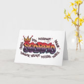 Scorpio zodiac graffiti カード (黄色い花)