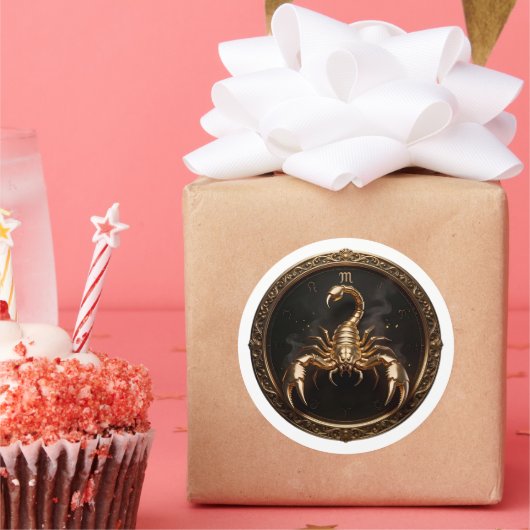 Scorpio Zodiac Scorpion ラウンドシール (パーティー)