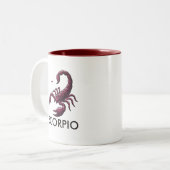 Scorpio Zodiac Sign Astrology Birthday Coffee Mug ツートーンマグカップ (正面左)
