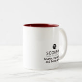 Scorpio Zodiac Sign Astrology Birthday Coffee Mug ツートーンマグカップ (正面右)