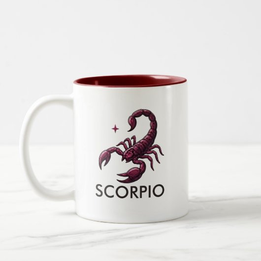 Scorpio Zodiac Sign Astrology Birthday Coffee Mug ツートーンマグカップ (左)