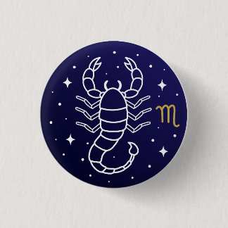 Scorpio Zodiac Sign Celestial Constellation 缶バッジ
