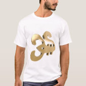 Scorpio Zodiac Sign Gold Symbol Tシャツ (正面)
