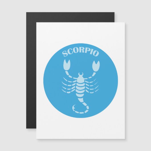 Scorpio, Zodiac Sign, Horoscope, Astrology マグネット招待状 (正面/裏面)