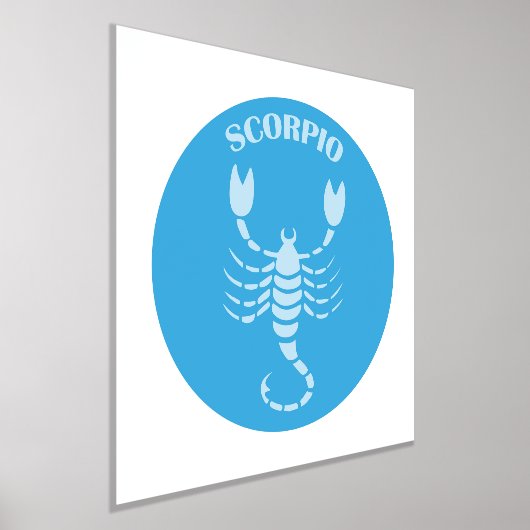 Scorpio, Zodiac Sign, Horoscope, Astrology 箔ポスター (レイダウン)