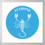 Scorpio, Zodiac Sign, Horoscope, Astrology 箔ポスター (正面)