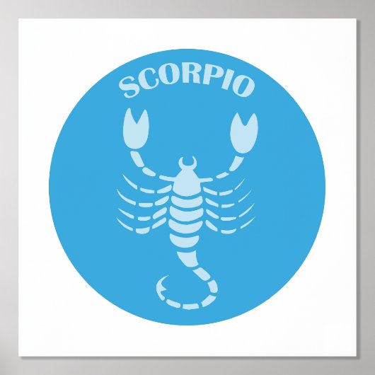 Scorpio, Zodiac Sign, Horoscope, Astrology 箔ポスター (正面)