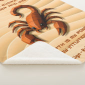 Scorpio Zodiac Sign Modern 3D Astrology Design シェルパブランケット (3/4)