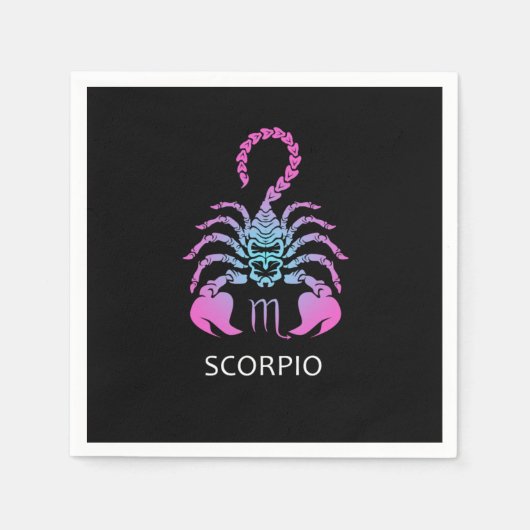 Scorpio Zodiac Sign Scorpio Birthday Gift スタンダードカクテルナプキン (正面)