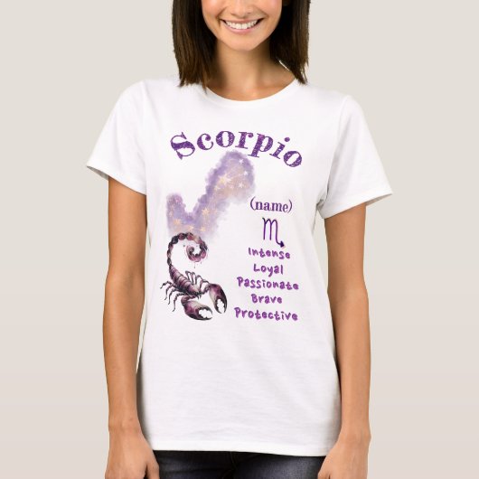 Scorpio Zodiac Sign T-Shirt *1 Tシャツ (正面)