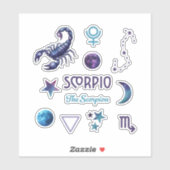 Scorpio Zodiac Sticker Collection シール (シート)