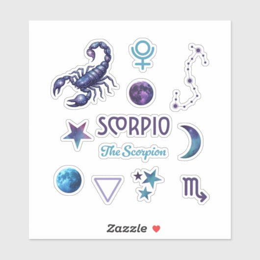 Scorpio Zodiac Sticker Collection シール (シート)