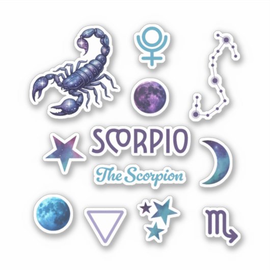 Scorpio Zodiac Sticker Collection シール (正面)