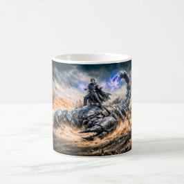 Scorpio Zodiac with Warrior and Giant Mechanical S コーヒーマグカップ