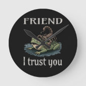 Scorpion and Frog - Friend, I Trust You ラウンド壁時計 (正面)