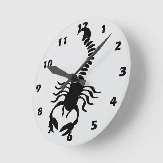 Scorpion Design ラウンド壁時計 (傾斜)