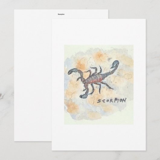 Scorpion Greeting Card 招待状 (正面/裏面)