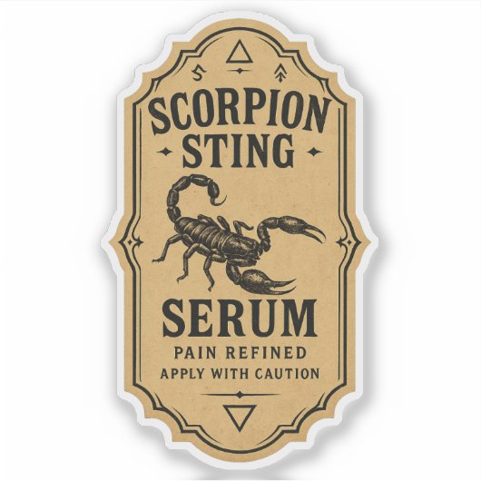 Scorpion Sting Serum - Halloween Apothecary Label シール (正面)