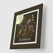 Scorpione 24 ottobre al 22 novembre Uhr スクエア壁時計 (傾斜)