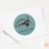 Scorpiun 24 october fin 22 november Aufkleber ラウンドシール (封筒)