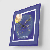 Scorpiun 24 october fin 22 november Uhr スクエア壁時計 (傾斜)