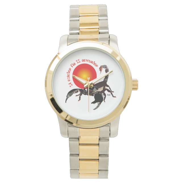 Scorpiun 24 october fin 22 november Uhr 腕時計 (正面)