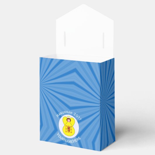 Scot Lion Rampant Angel Hanukkah Flag Personalized フェイバーボックス (オープン)