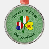 Scot Rampant Irish Flags Shamrock Personalize Text メタルオーナメント (正面)
