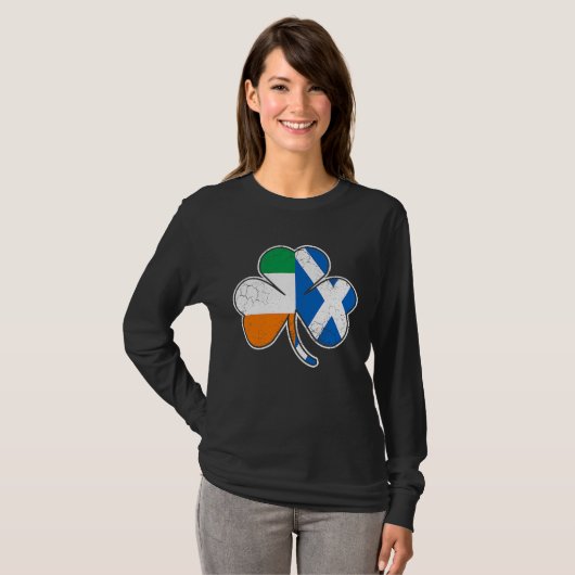 Scotch Irish Shamrock Scottish St Patricks Day Tシャツ (正面フル)