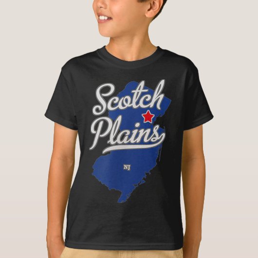 Scotch Plains New Jersey Nj Map Tシャツ (正面)