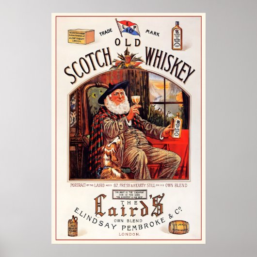 Scotch Whisky Scotland Scotsman Celtic Edinburgh ポスター (正面)