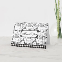 SCOTISH Terrier Black Toileカスタマイズ付き サンキューカード