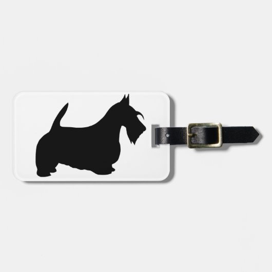 Scotish Terrier Silhouette ラゲッジタグ (正面横)